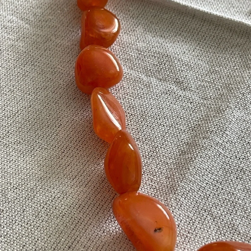 Vintage carnelian copper necklace